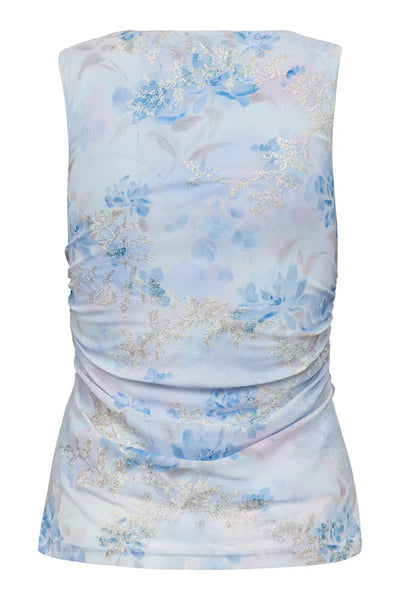 Claudine top AV8050 - Light blue/rose