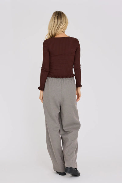 Fabi knit blouse AV8219 - Dark Brown