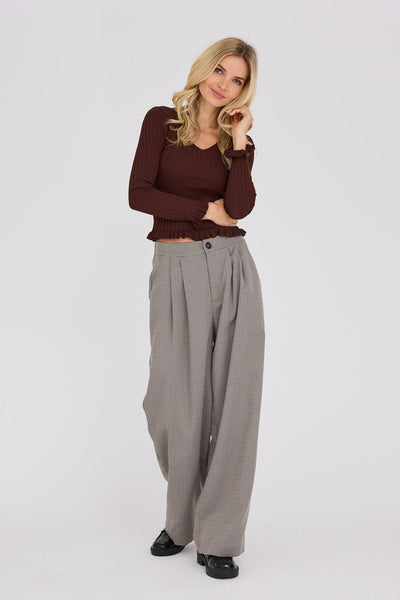 Fabi knit blouse AV8219 - Dark Brown
