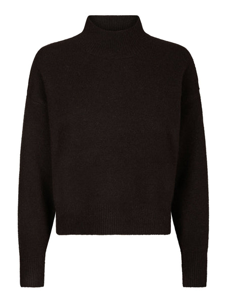 Paulina knit blouse- dark brown