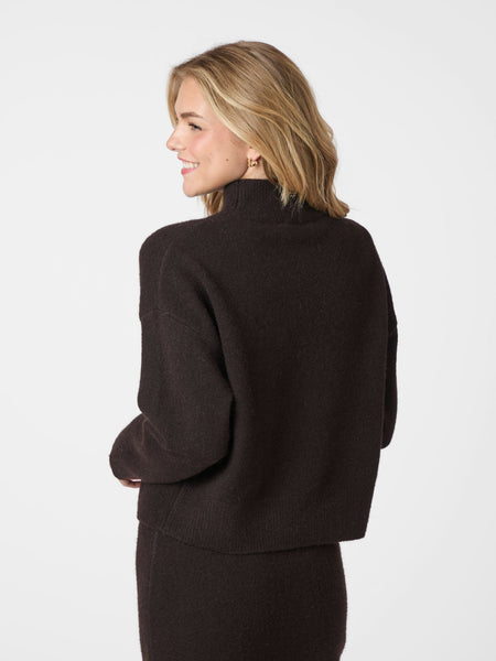 Paulina knit blouse- dark brown