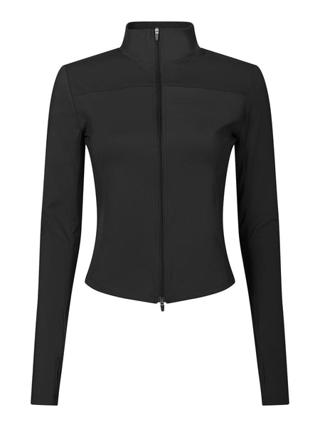 NOLANA ZIP BLOUSE BLACK