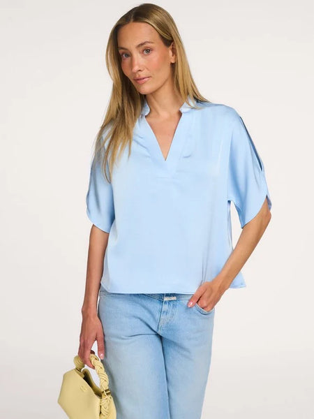 ANELLE HEAVY SATEEN BLOUSE