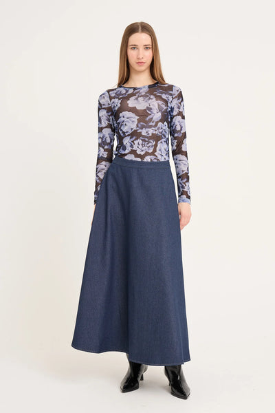 Silka blouse - Black/Blue