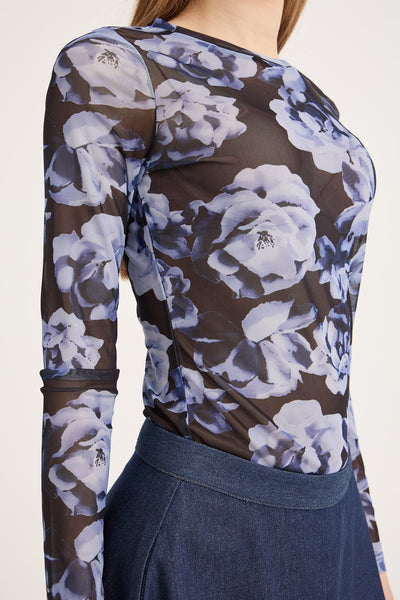 Silka blouse - Black/Blue