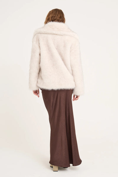 Fur Jacket AV5078 - White/black