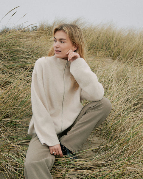 Asley Zip Knit Cardigan