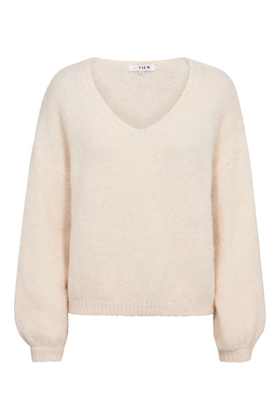 Inge V-neck Knit - Off White