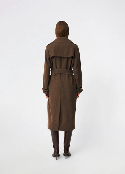 Shay Modström coat-Chocolate chip melange