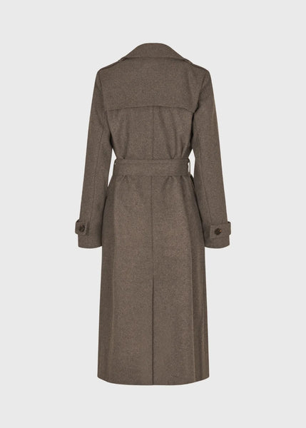 Shay Modström coat-Chocolate chip melange