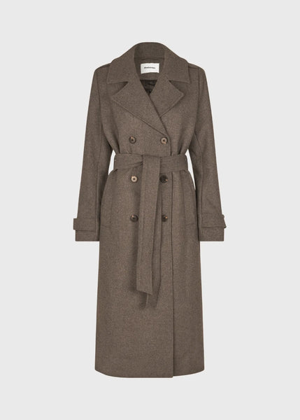 Shay Modström coat-Chocolate chip melange
