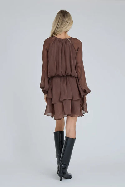 Ovena Dress - Dark Brown