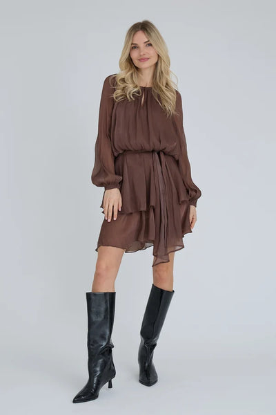 Ovena Dress - Dark Brown