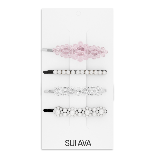 Pearly hair clips 4pcs
