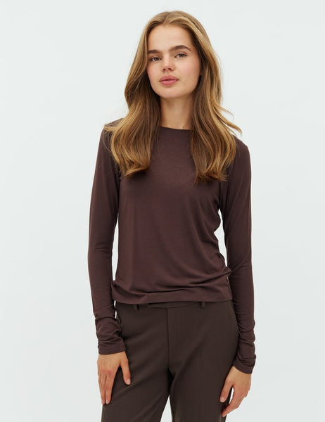 Christina-M Basic Top - Dark Brown