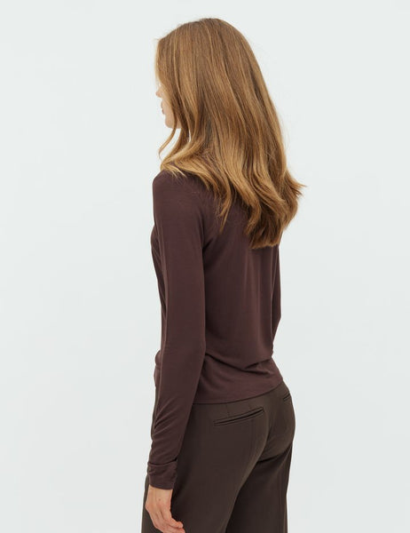 Christina-M Basic Top - Dark Brown