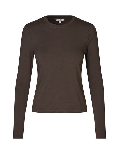 Christina-M Basic Top - Dark Brown