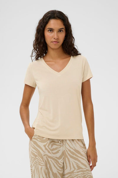 Soaked Columbine T-shirt - oatmeal