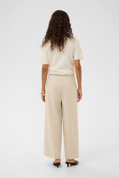 Soaked Corinne Cropped Trousers - Oatmeal