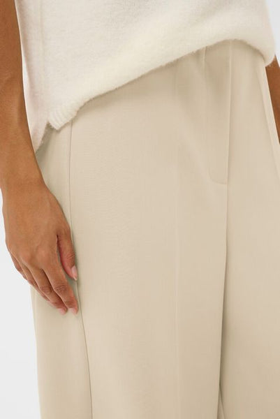 Soaked Corinne Cropped Trousers - Oatmeal