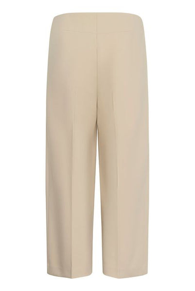 Soaked Corinne Cropped Trousers - Oatmeal