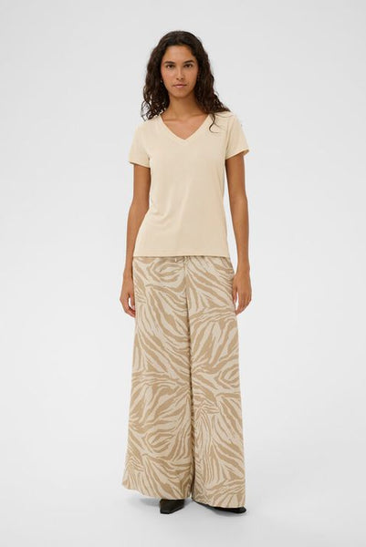 Soaked Corinne Cropped Trousers - Oatmeal