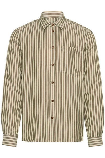 SDROYDON STRIPE SHIRT True Black - Black