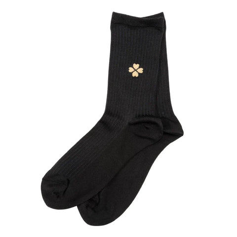 Golden Clover Socks - Black